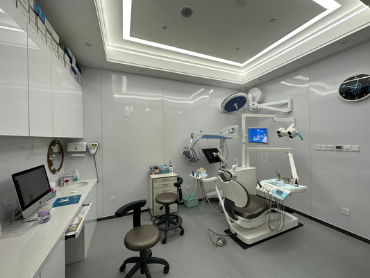 Modern dental treatment room with digital equipment