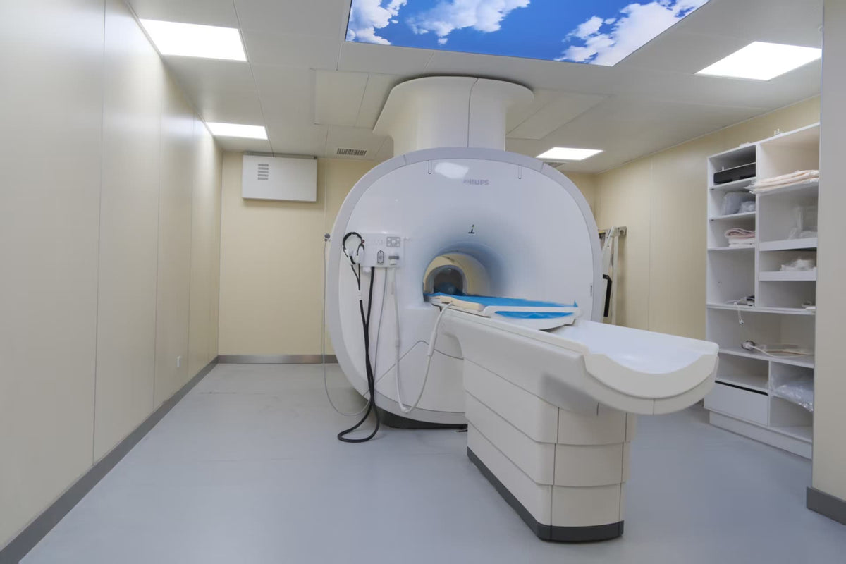 Philips 1.5T MRI scanner in the imaging room used for these MRI screening packages