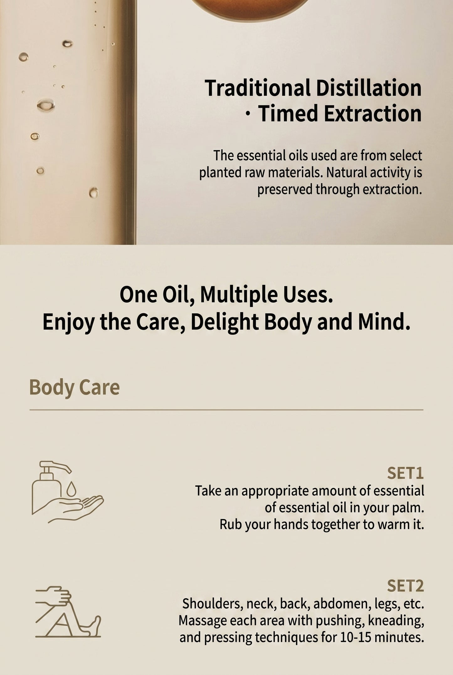 Warming Relief Massage Oil — usage