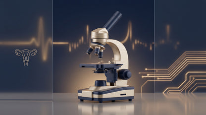 Women's health screening — microscope and gynecology